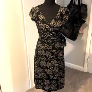 Loft floral wrap dress